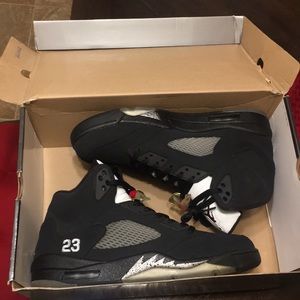 Air Jordan 5 Black Metallic Men Sz 13